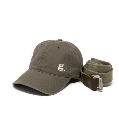Combo D-Ring Belt and Dad g. Hat in Olive Green