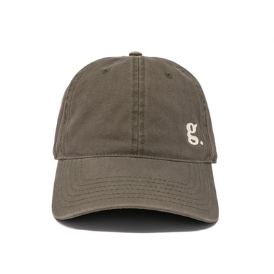Olive Green Dad Hat with Small g. 